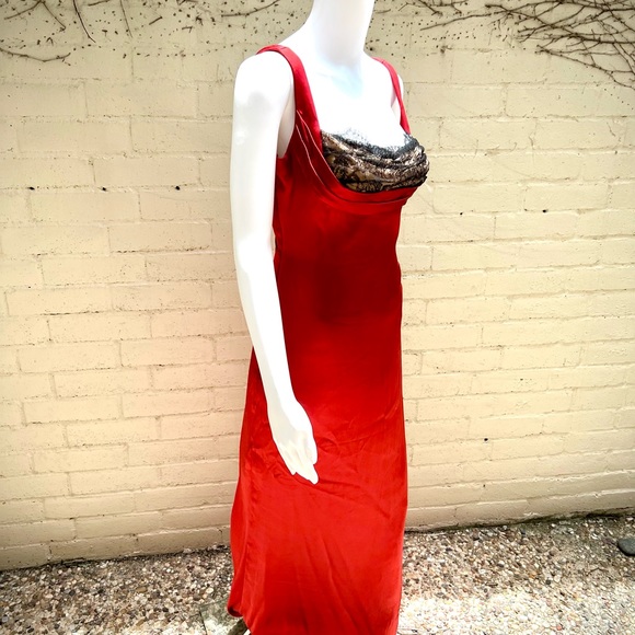 Vera Wang Gilded Age Red Gown sz4 - Picture 14 of 16